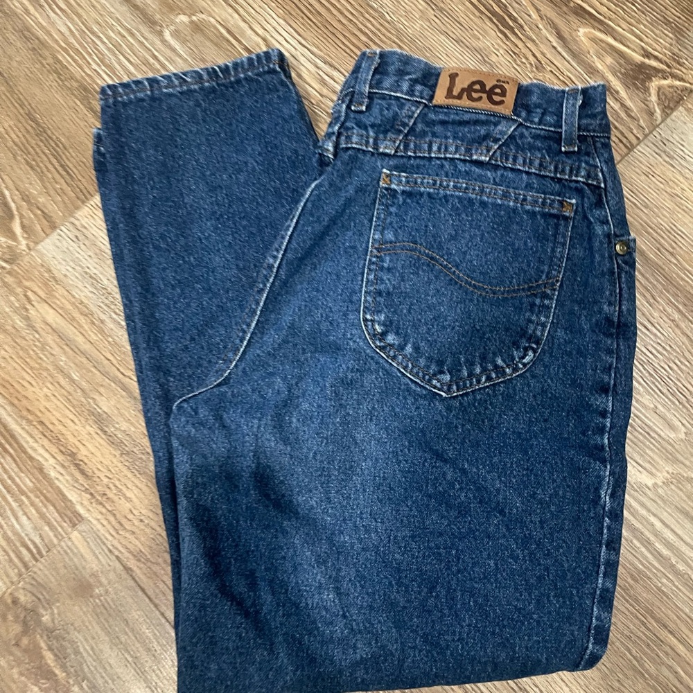 Vintage dark wash Lee high rise jeans